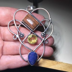 Beautiful Citrine Sapphire Pendant